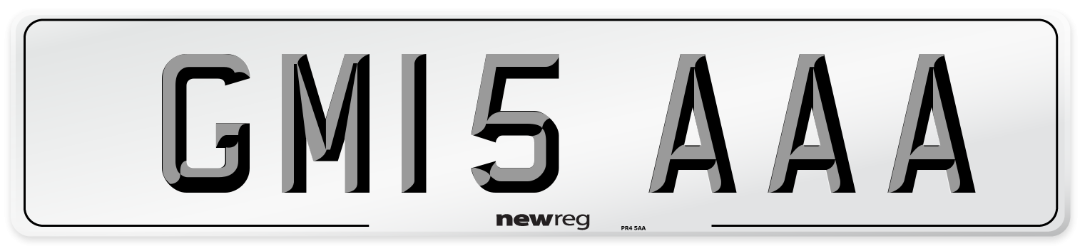 GM15 AAA Number Plate from New Reg